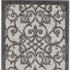 Gray and Charcoal Indoor Outdoor Runner Rug